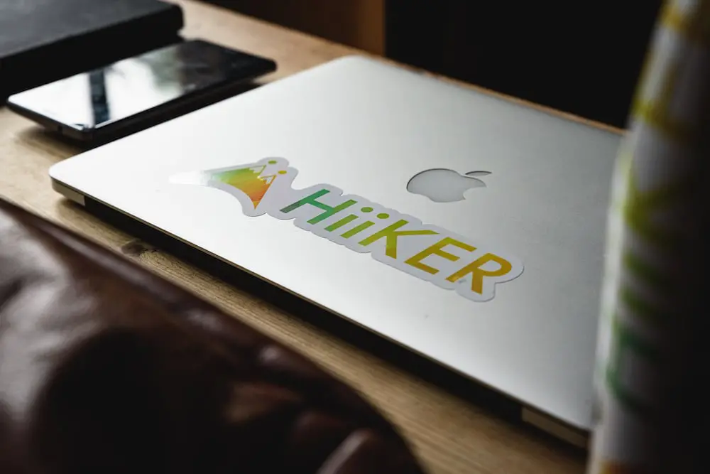 HiiKER sticker on laptop